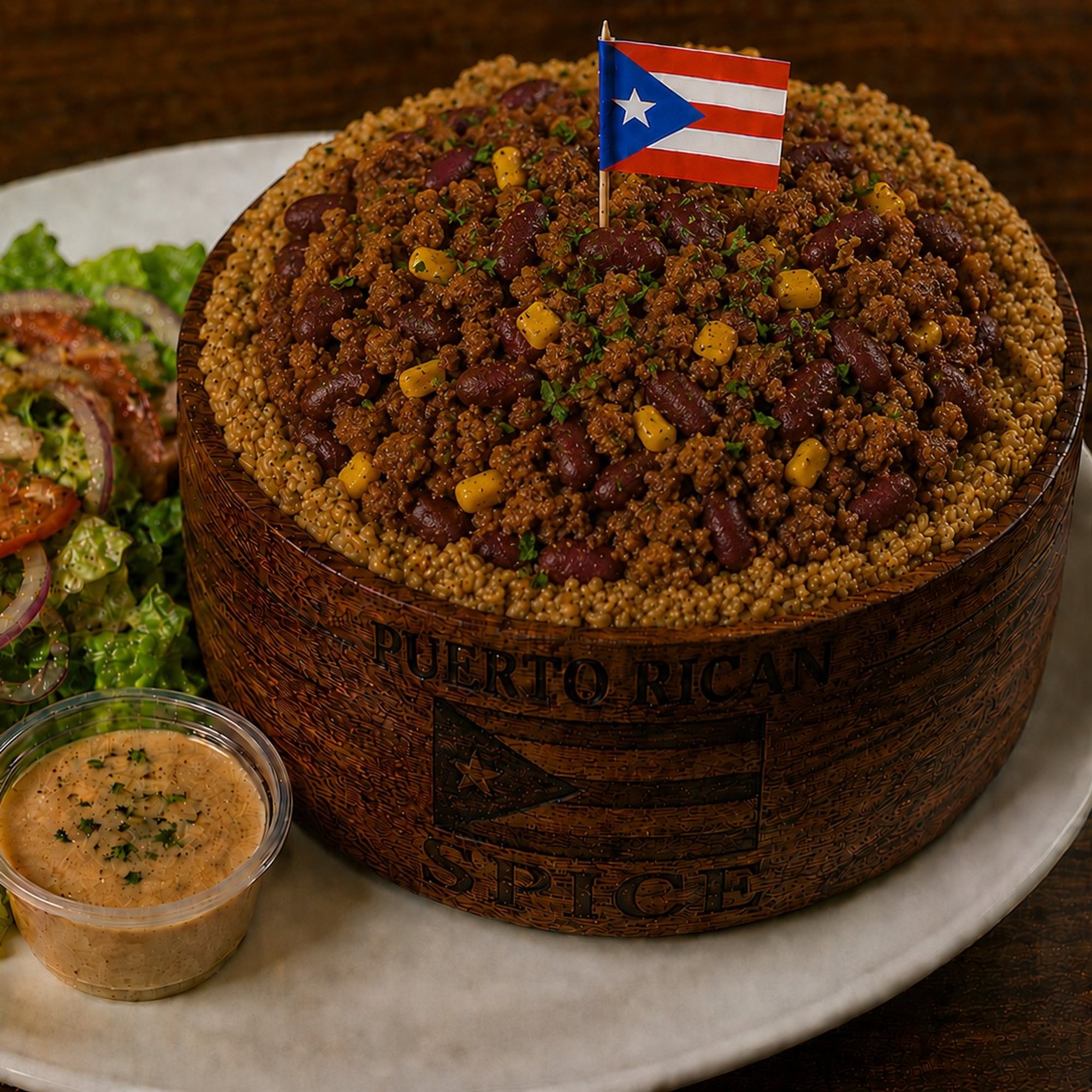 Vegetarian with Stir Fried Veggies Mofongo