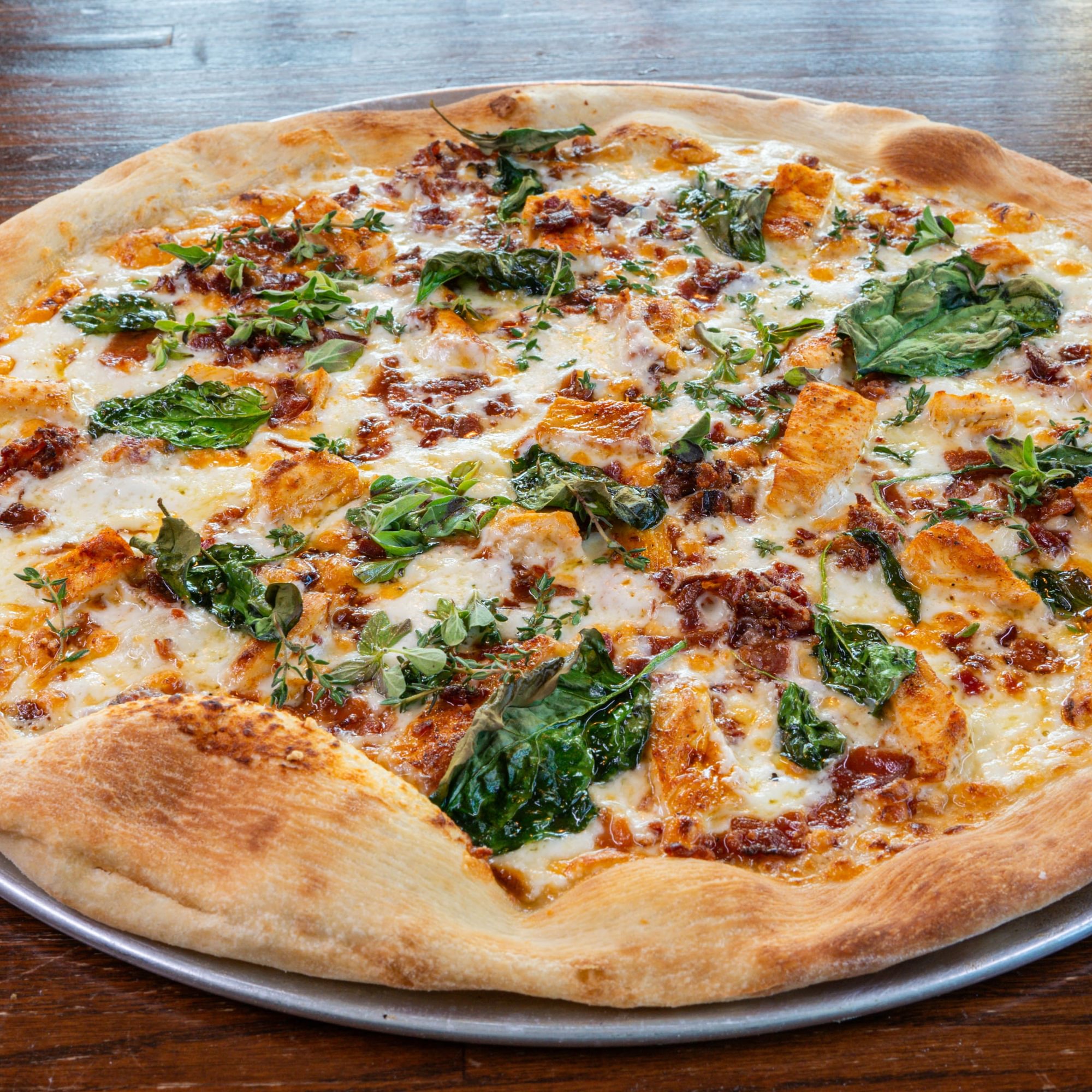 Chicken Alfredo Pizza