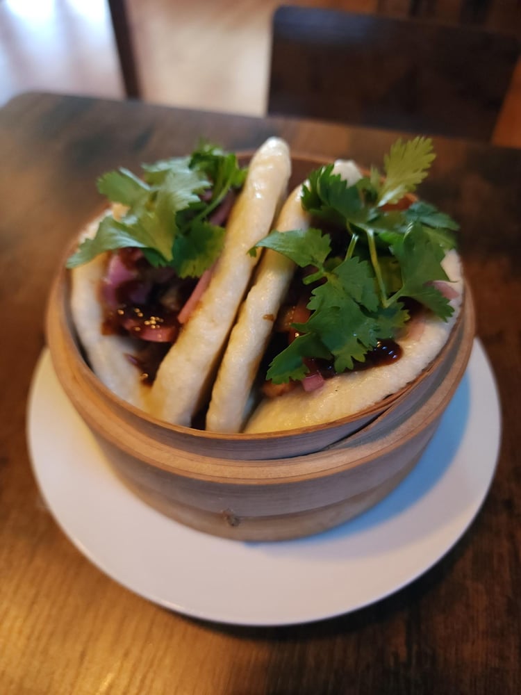 Open Faced Steamed Bao