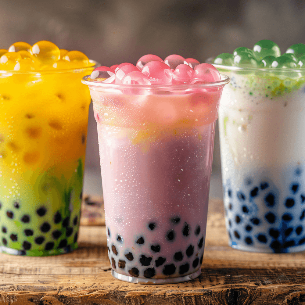 Strawberry Lime Tea with Boba