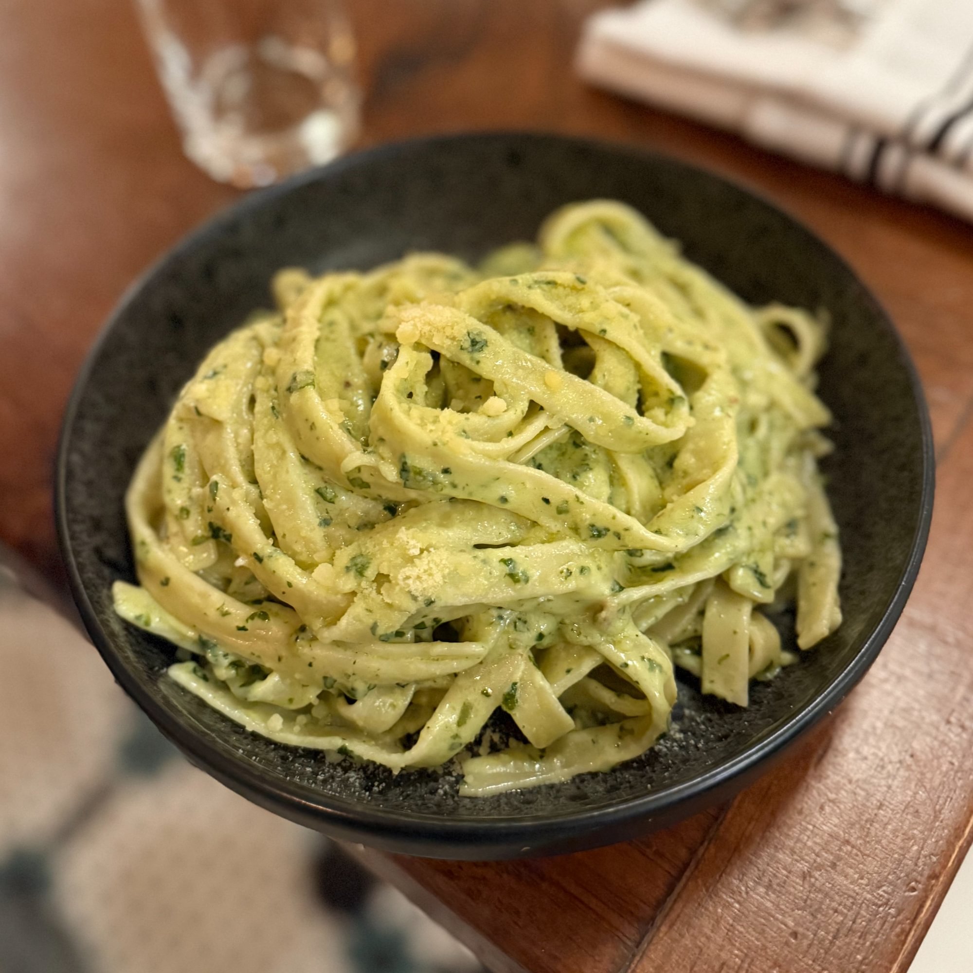 Kale Pesto Fettuccine