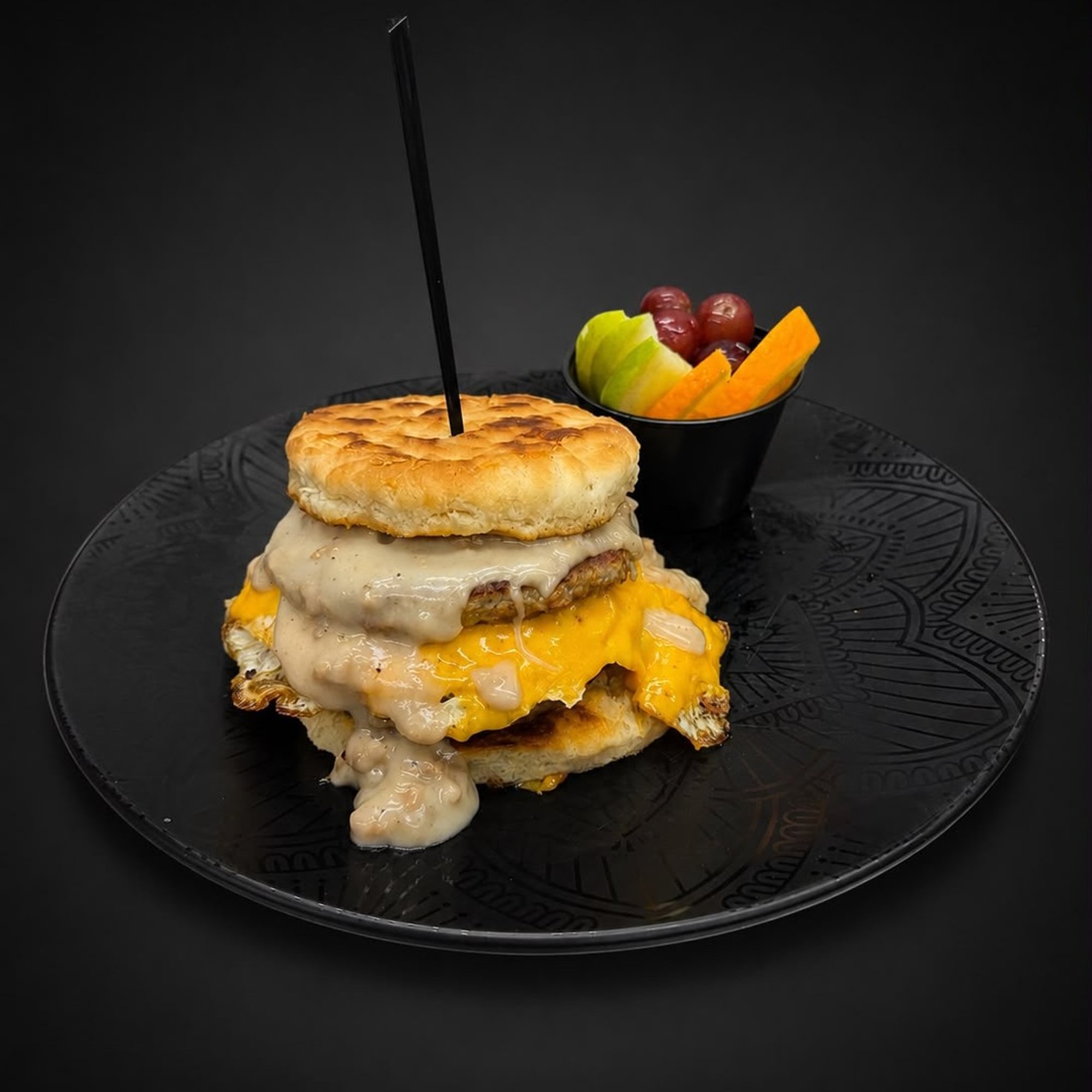 Biscuits & Gravy Sandwich
