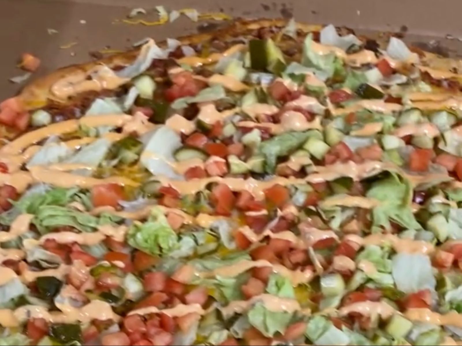 Tom's 24 Hour Towing Big Mac Pizza