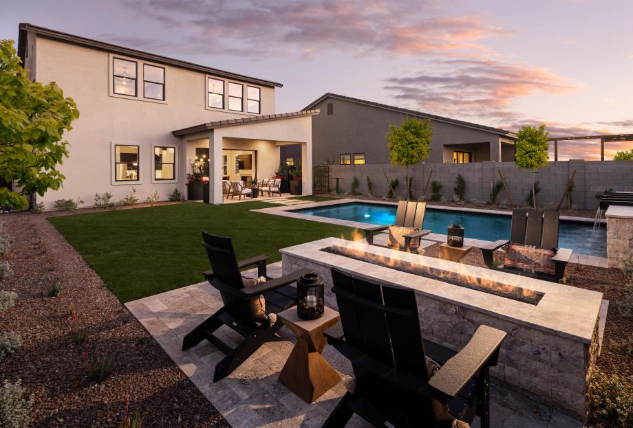 Large covered patios and spacious home sites create ideal space for indoor-outdoor living