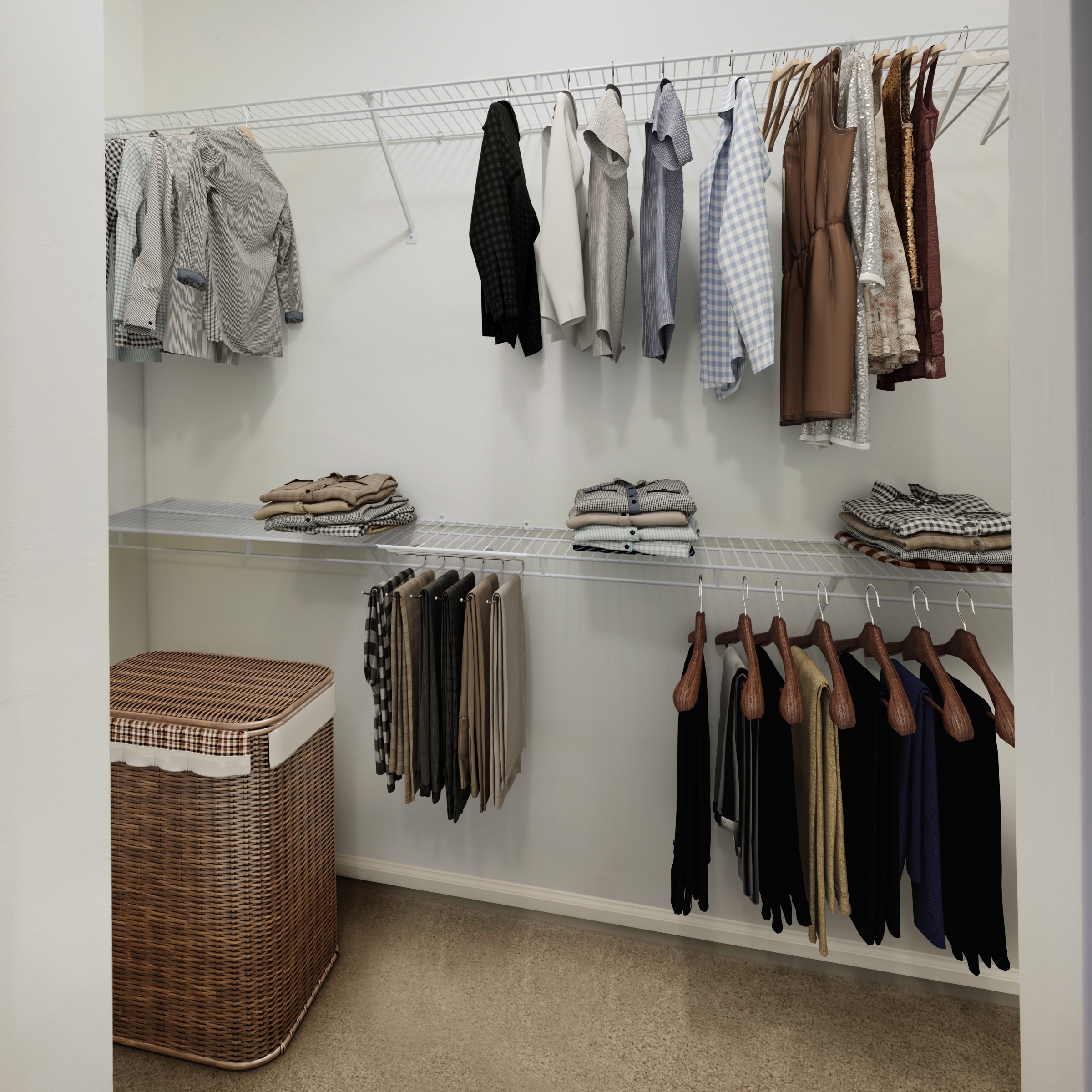 Camden Peachtree City apartments in Peachtree City, GA closets with shelving