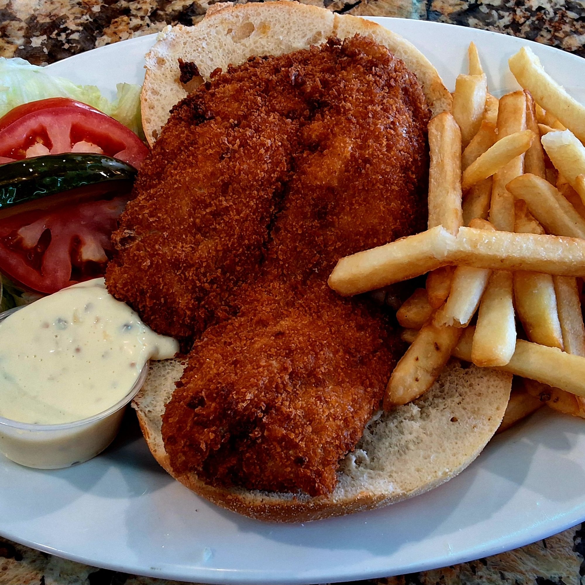Fried Tilapia Sandwich