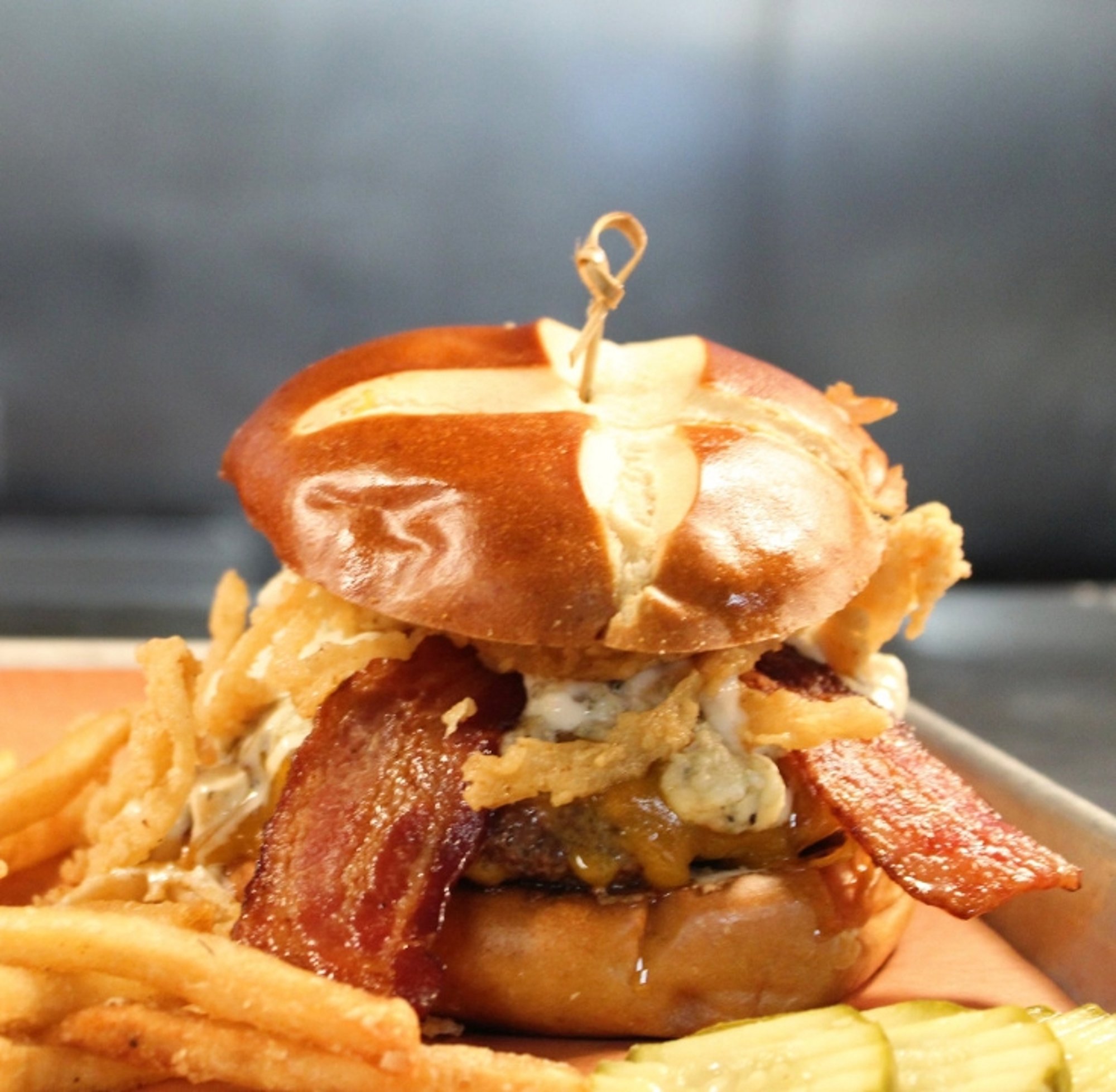 CAJUN BACON BLUE BURGER