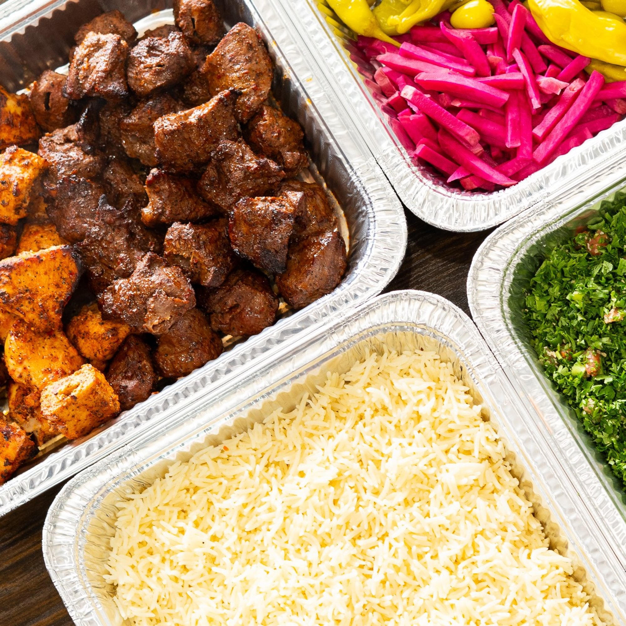 Chicken, Beef and Beef Lule Catering Package