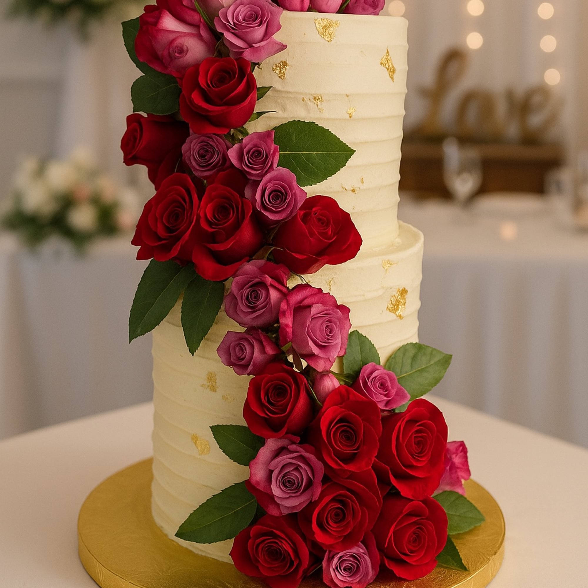 White Chocolate Mousse Wedding Cake - $8.99 per person starting 45 people