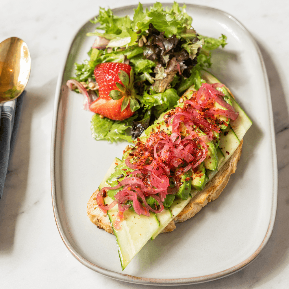 Avocado and Cucumber Tartine
