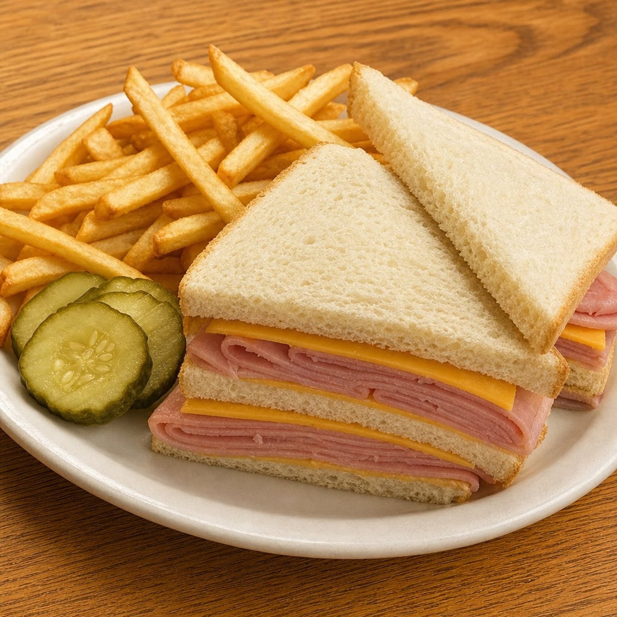 Ham & Cheese Club Sandwich