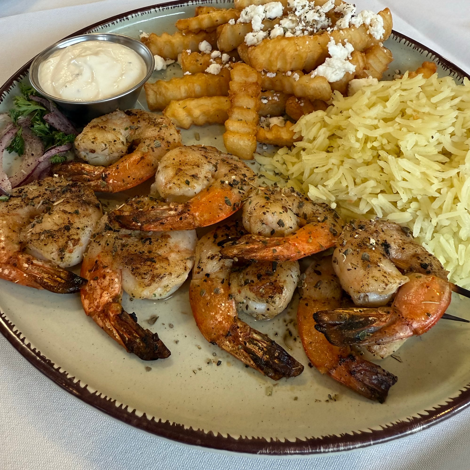 Shrimp Kabob Platter