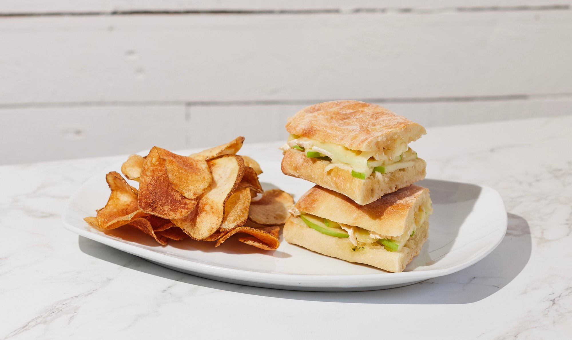 Warm Brie & Apple w/ Honey Panini