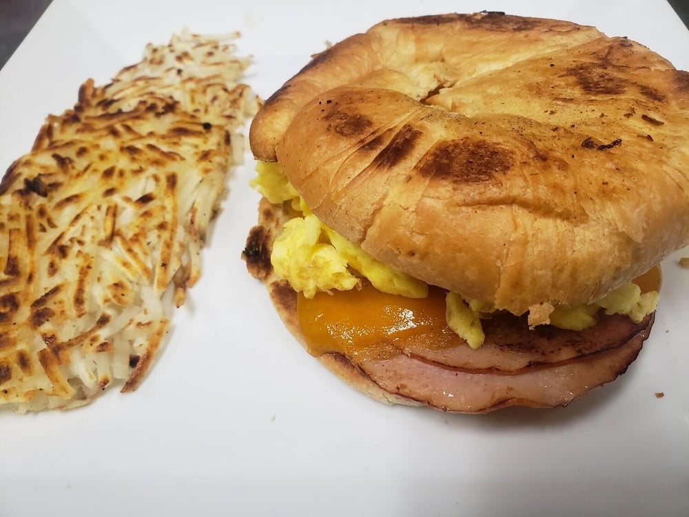 Ham Egg and Cheese Croissant