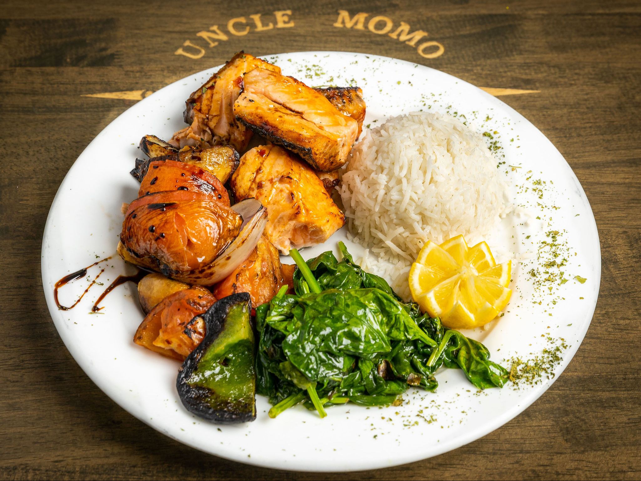 Salmon Shish Kabab Plate - Family Meal