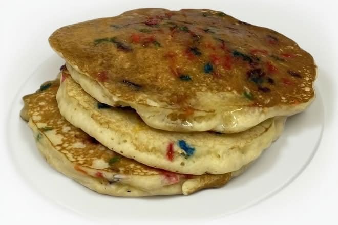Funfetti Rainbow Sprinkles Pancakes