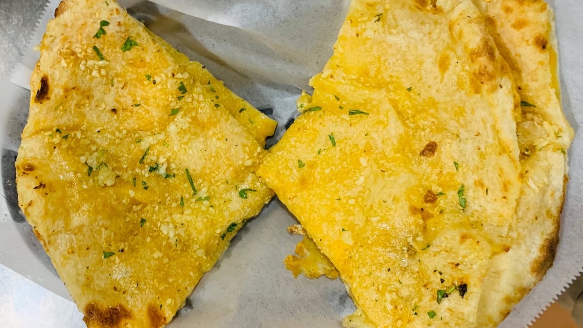 Garlic-Cheese Naan