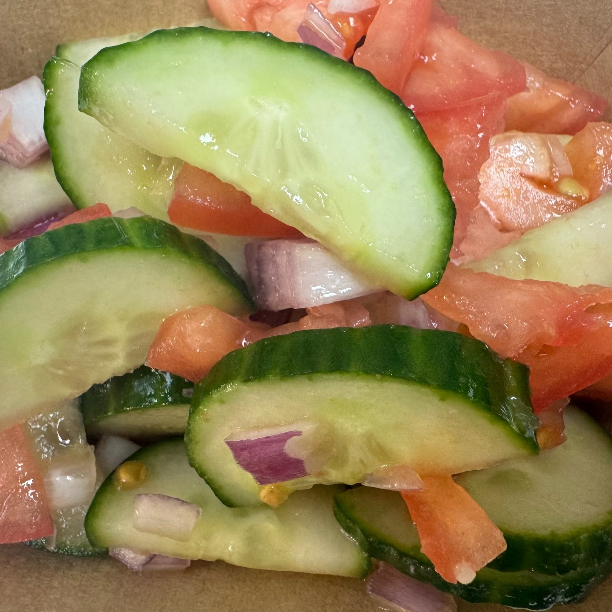 Tomato and Cucumber Salad.