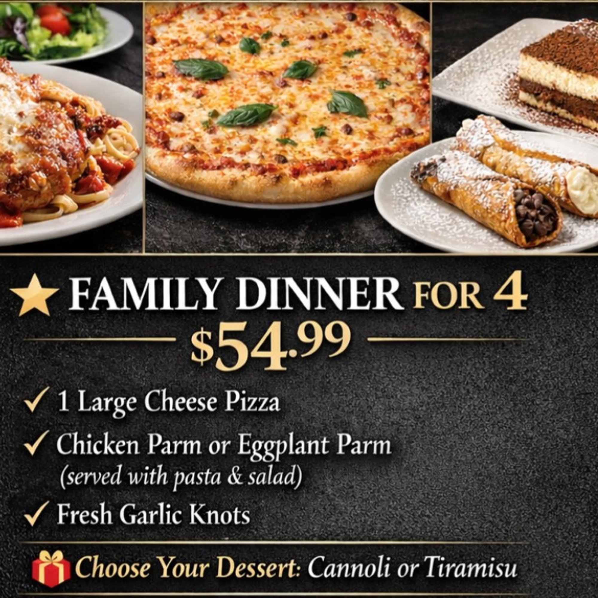 Family Dinner for 4