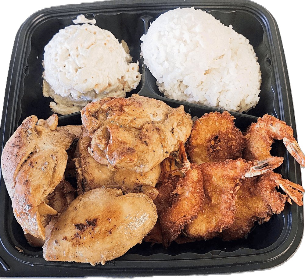 BBQ Chicken & Crispy Shrimp