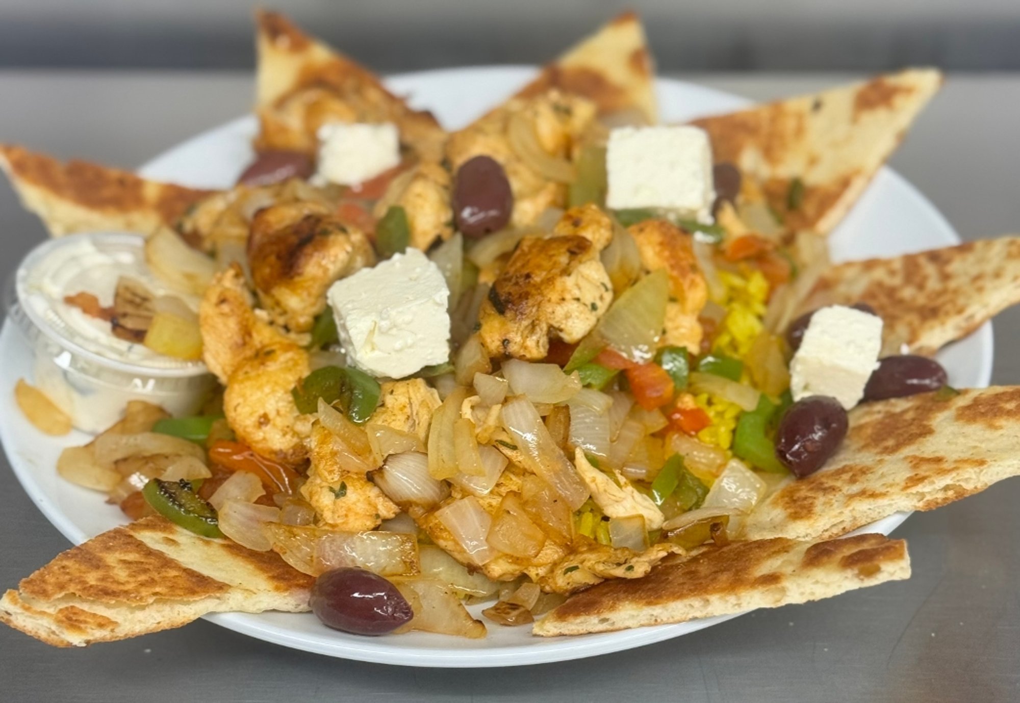 Chicken Souvlaki Over Rice