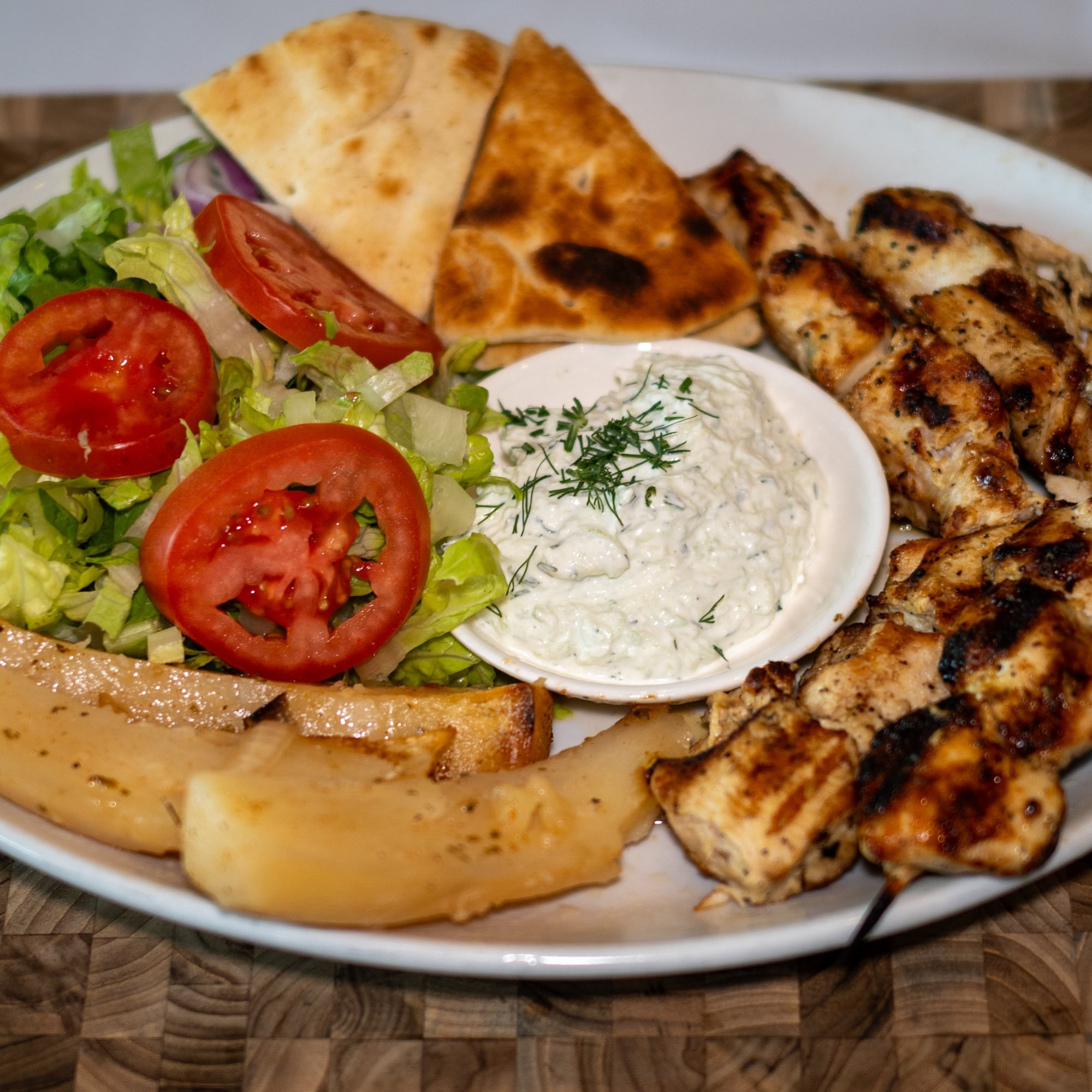 Chicken Souvlaki Platter