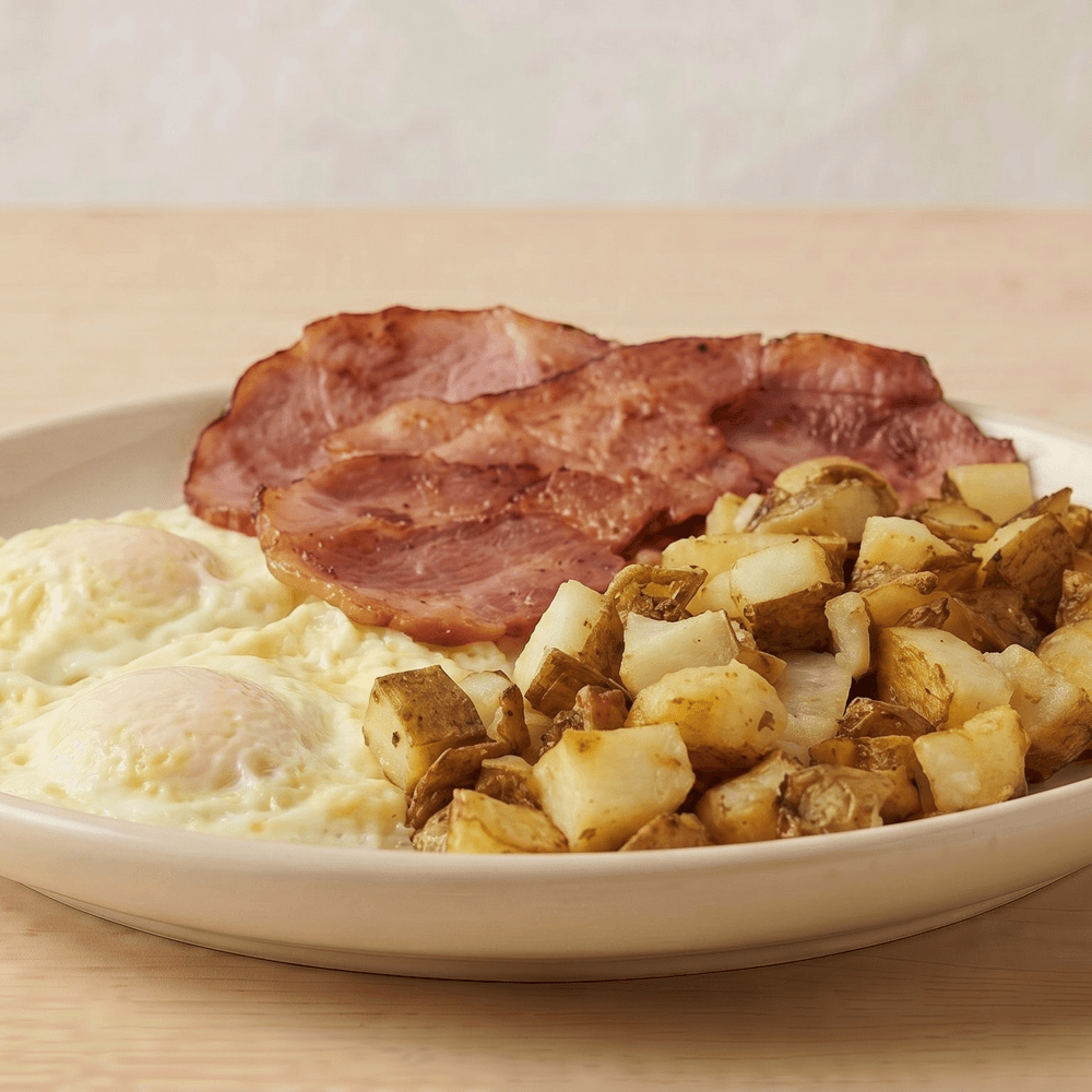 Baked Ham & Eggs