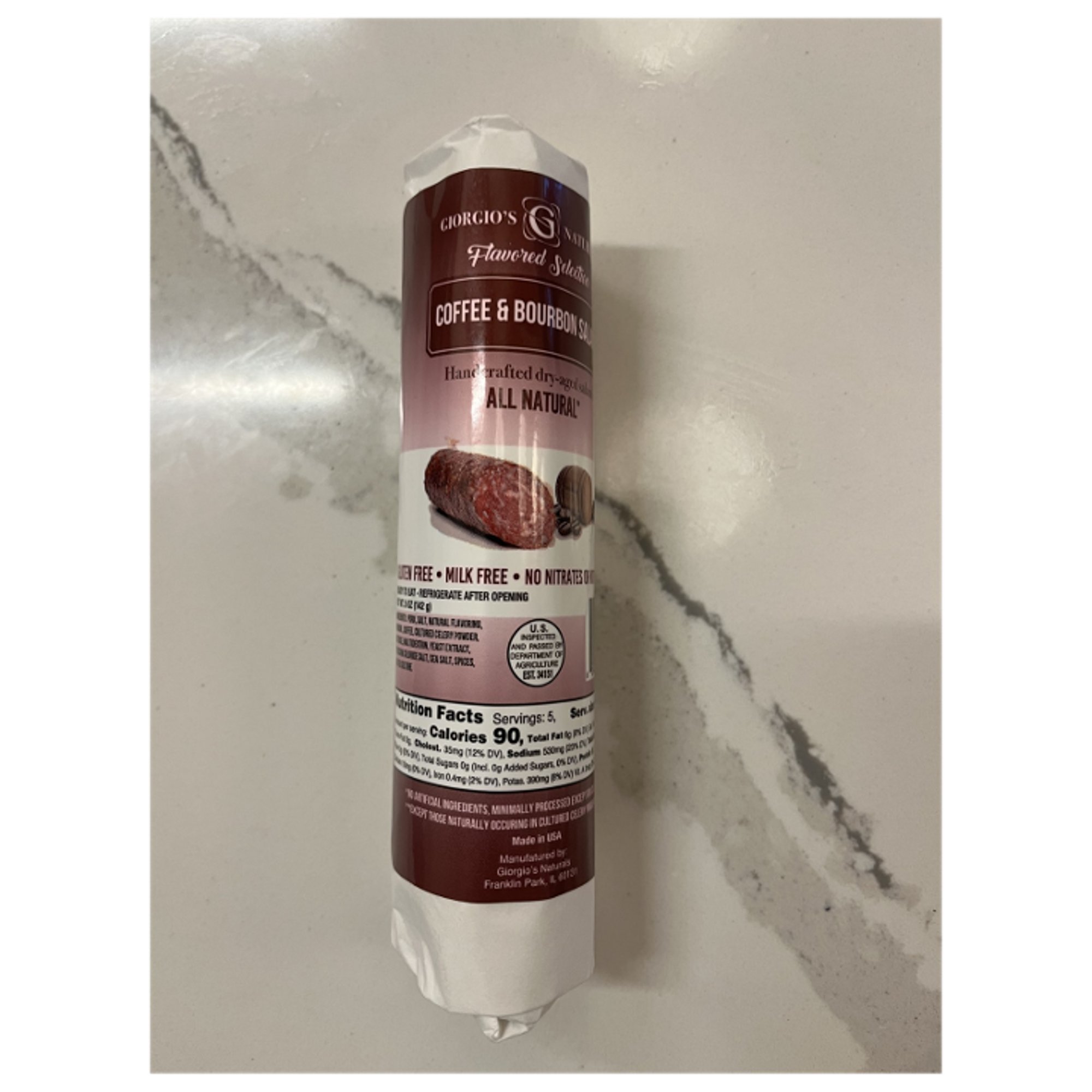 Giorgio's Naturals Coffee & Bourbon Salami