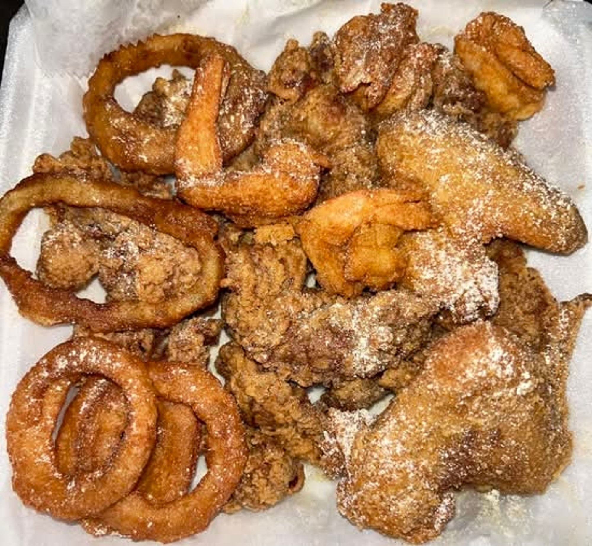 #2 Lunch Gizzard 2pc Wing N 4 Shrimp