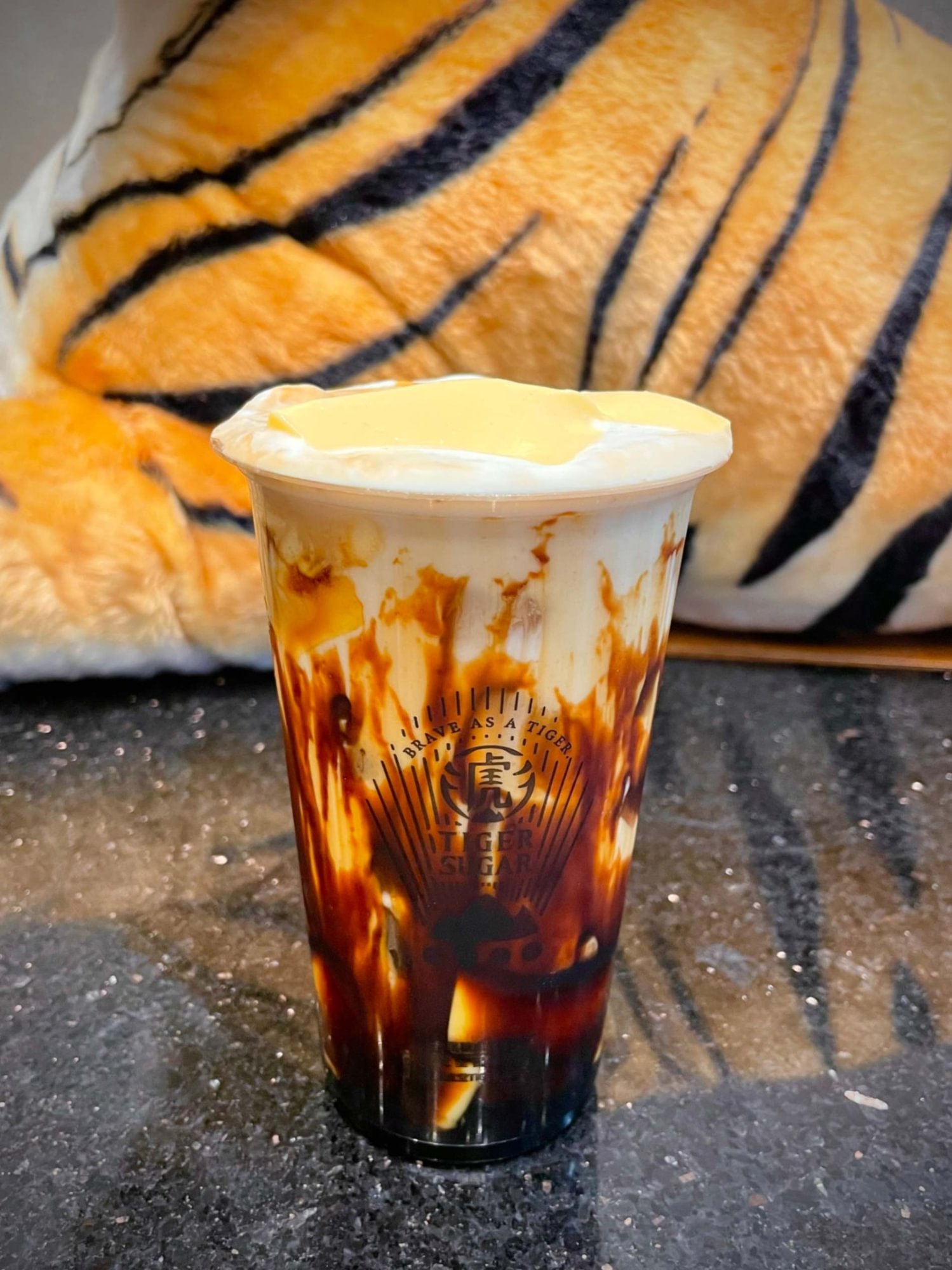 BS Milk with Pudding & Cream Mousse / 黑糖布丁厚鲜奶