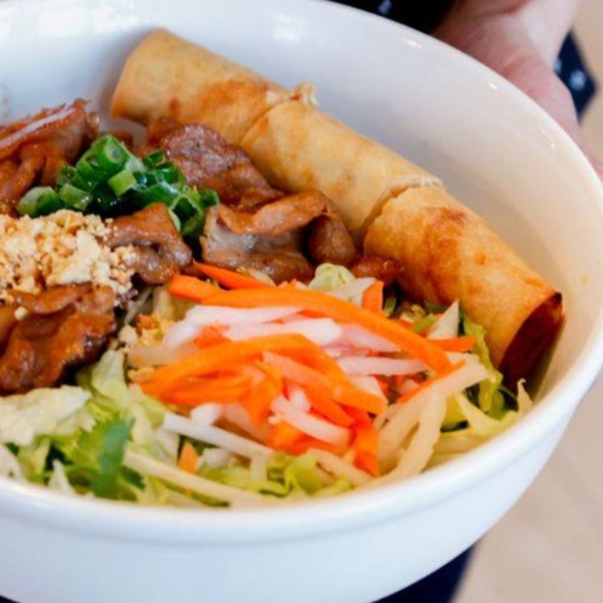 Vermicelli Grilled Pork with Eggrolls - Bun Thit Nuong Cha Gio