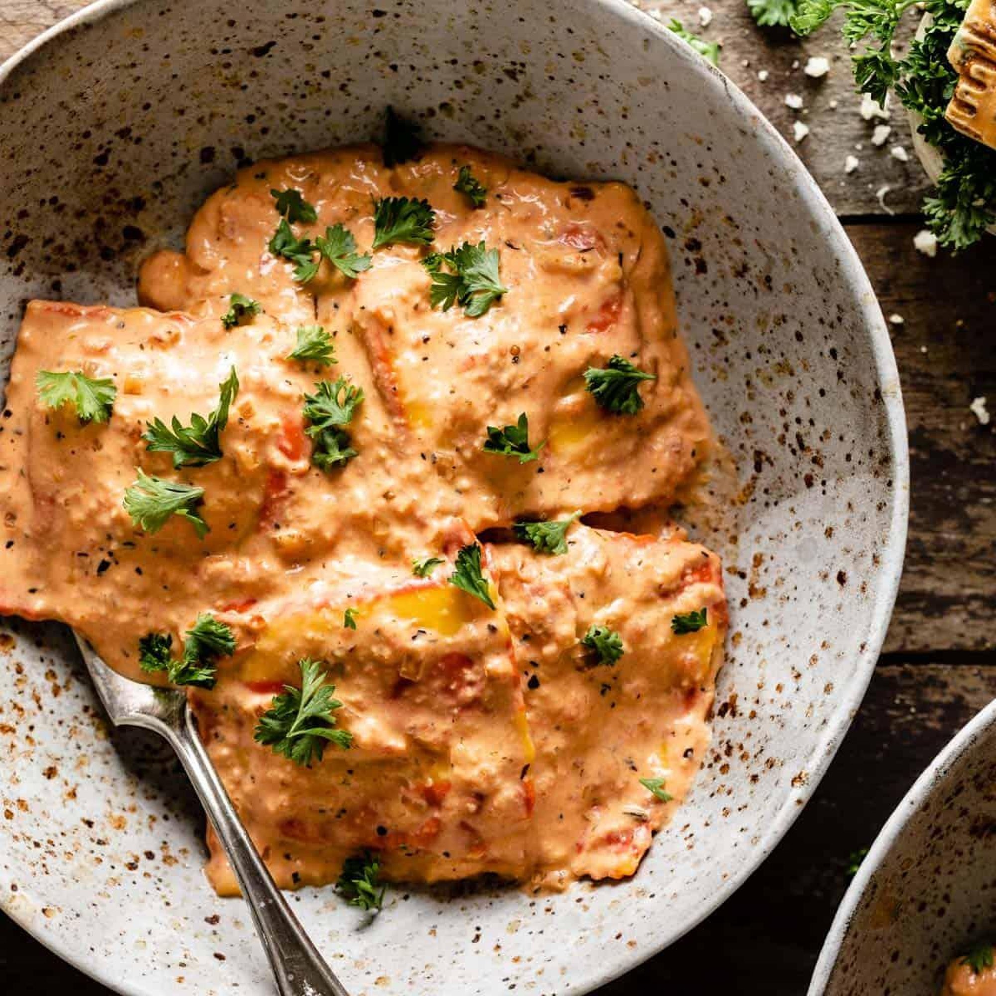 Lobster Raviolis Baked optional crabmeat