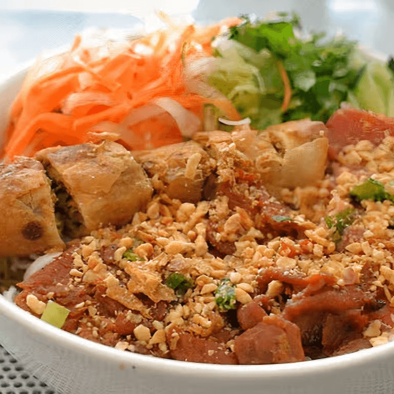 59. Bún Thịt Nướng, Chả Giò, Nem Nướng - Pork, Egg Roll, & Grilled Pork Sausage
