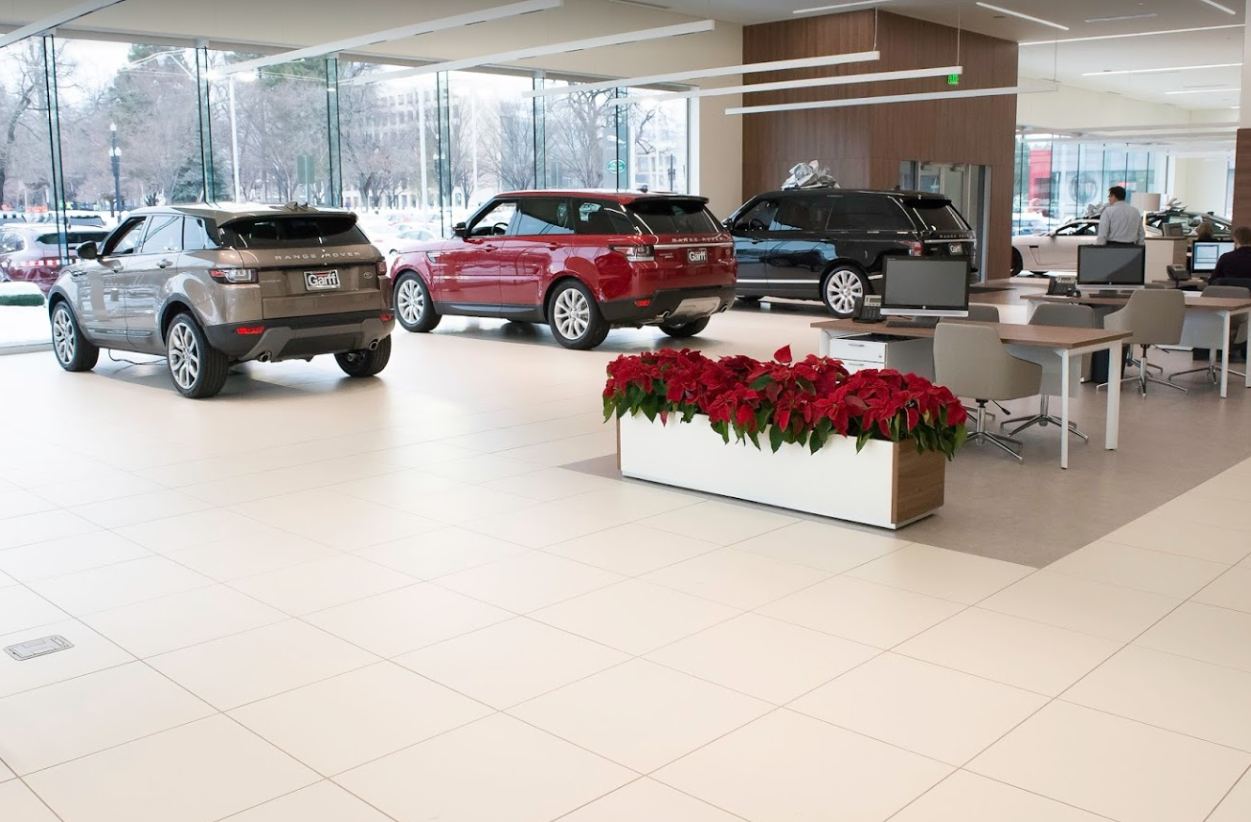 Land Rover Downtown Salt Lake dealership showroom interior