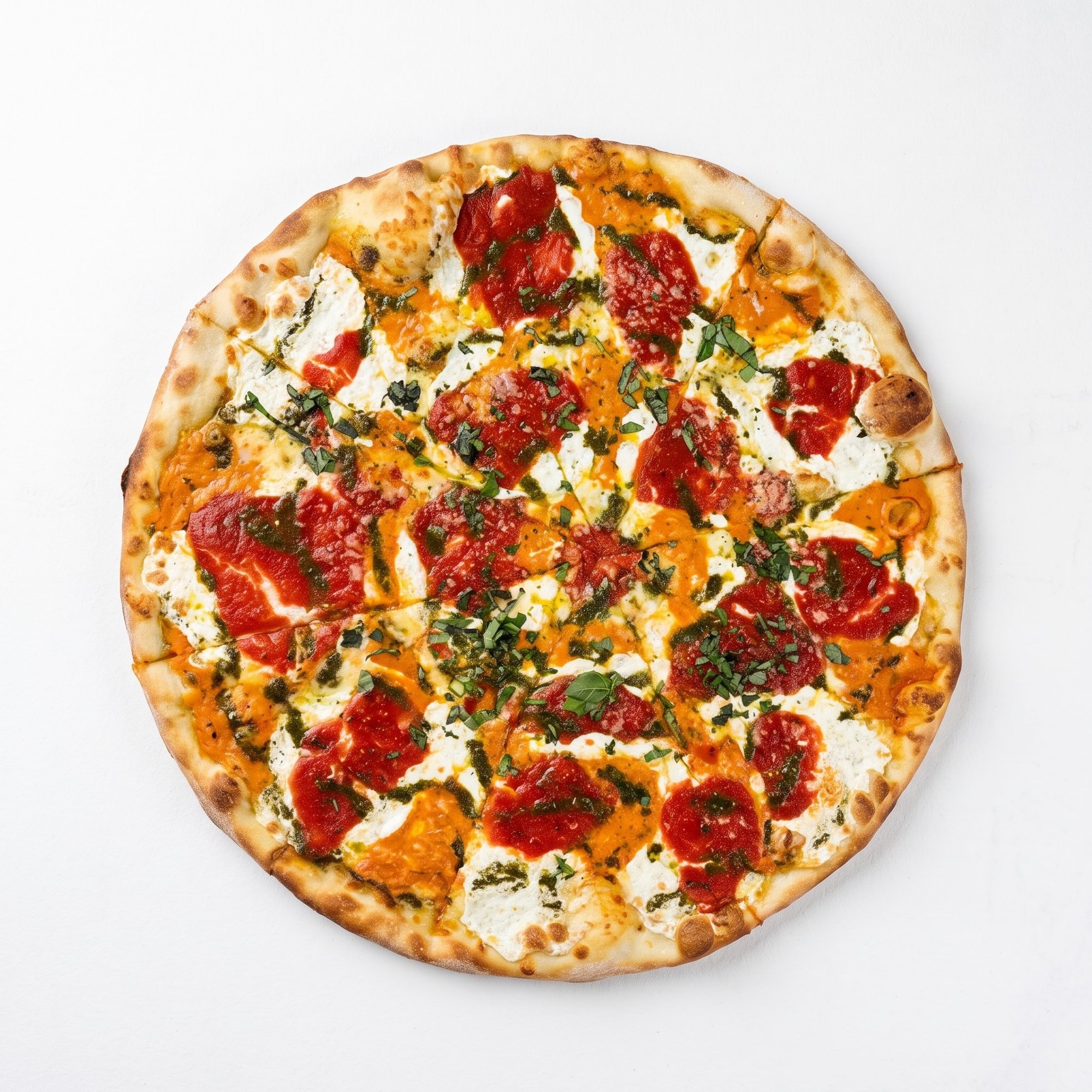 Tri Color Round Pizza
