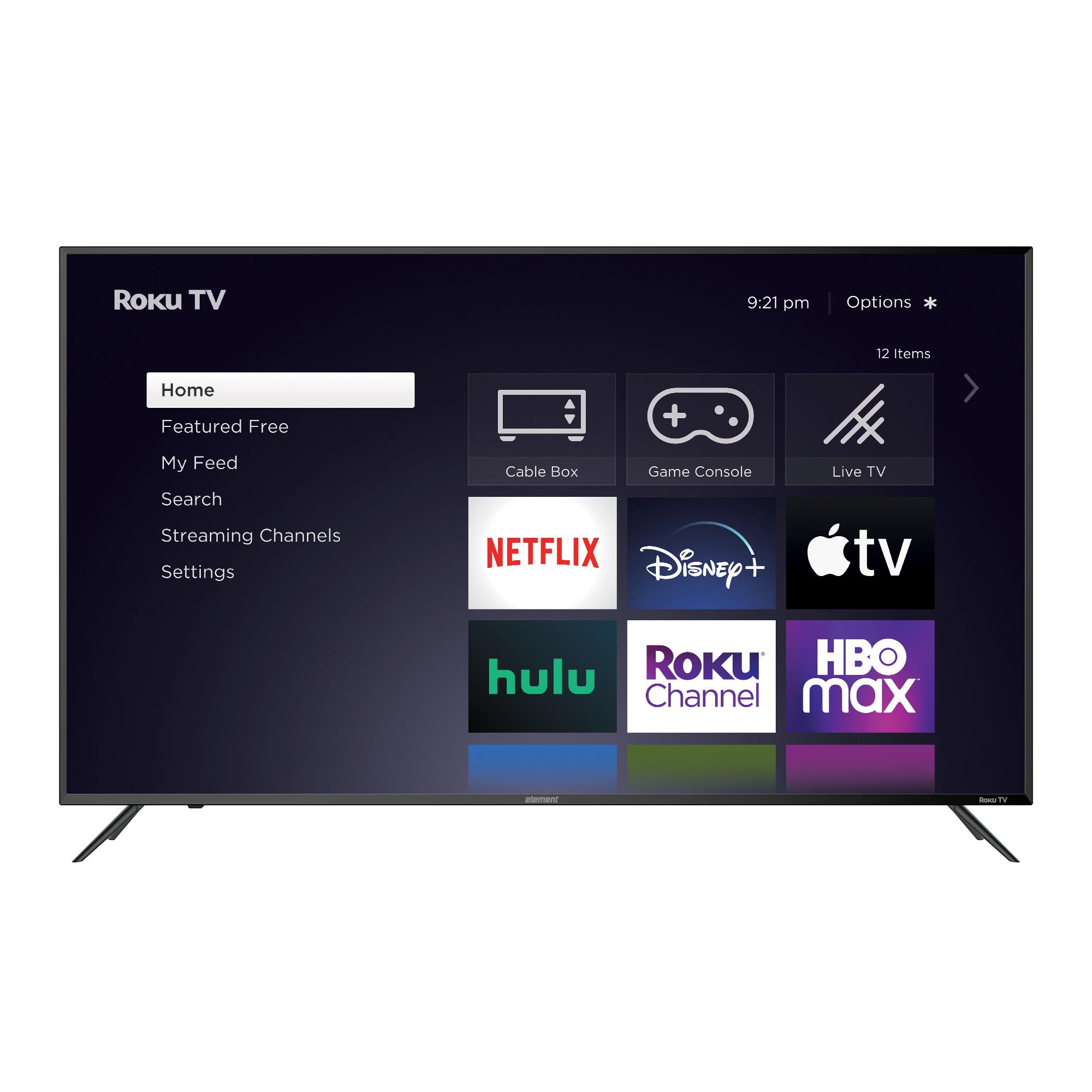 65" Element TV w/ 4K Ultra HD Resolution & Roku Streaming