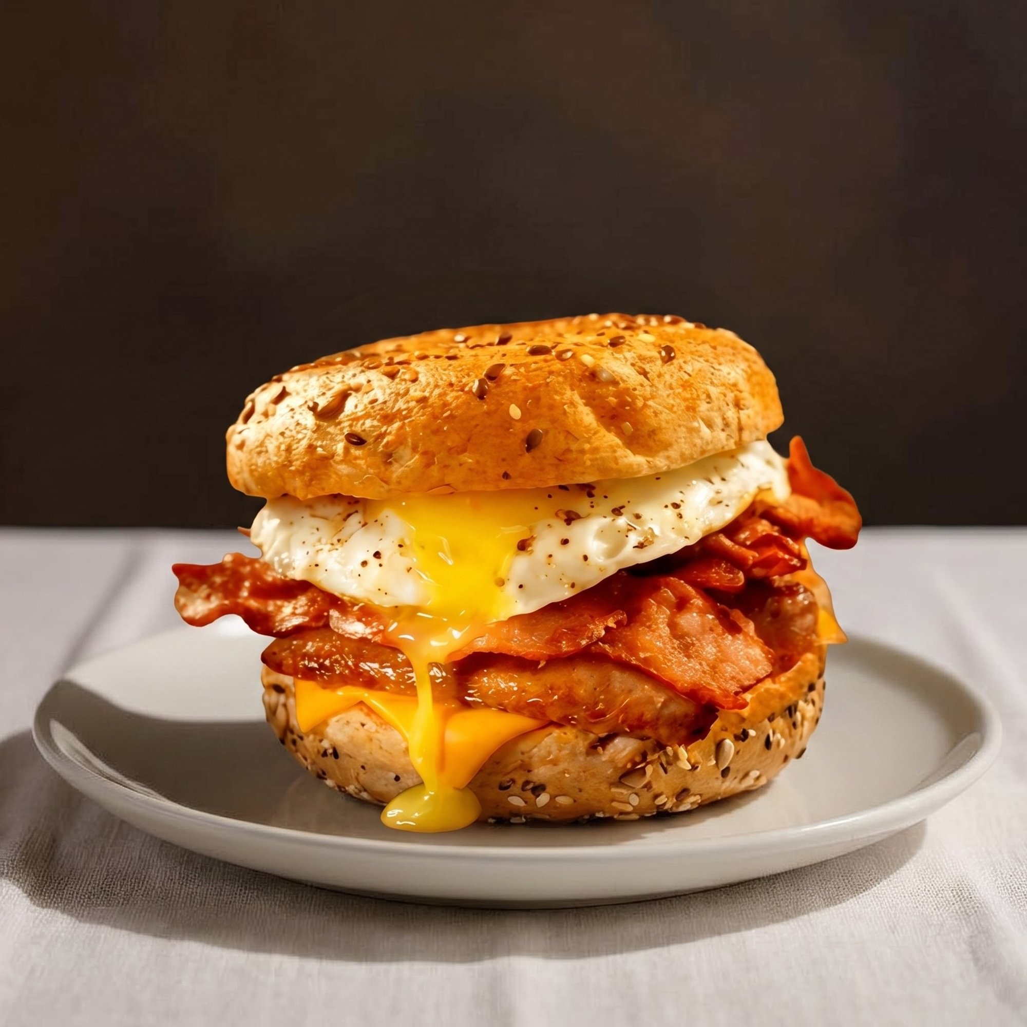 Egg and Cheese with Bacon, Ham, or Sausage Sandwich