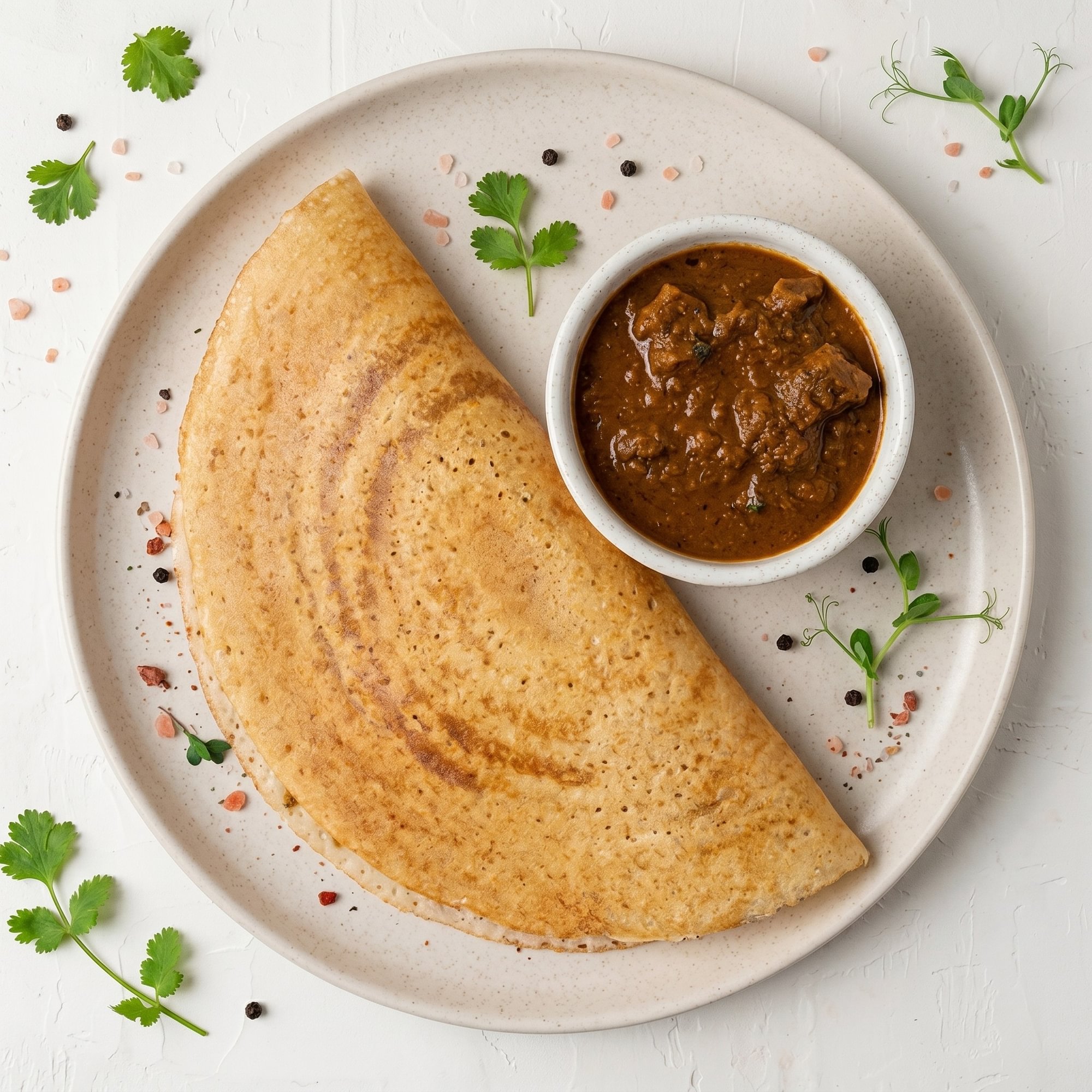 Dosa with Mutton Curry