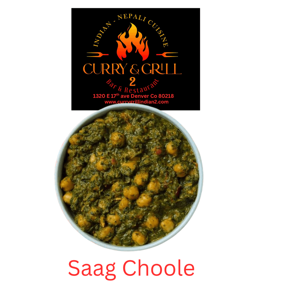 Saag Chole (chickpeas)