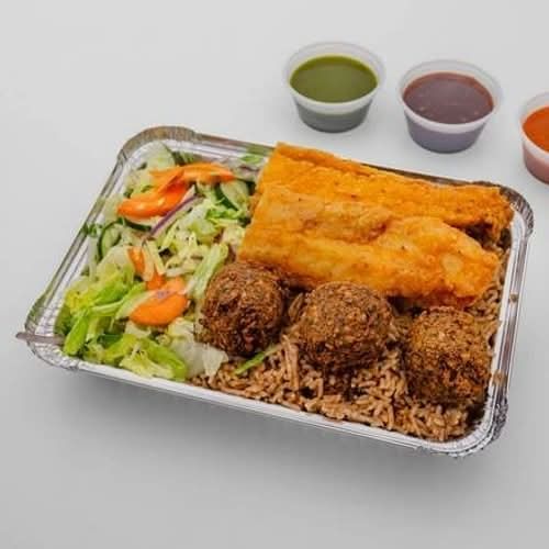 Fish & Falafel Platter