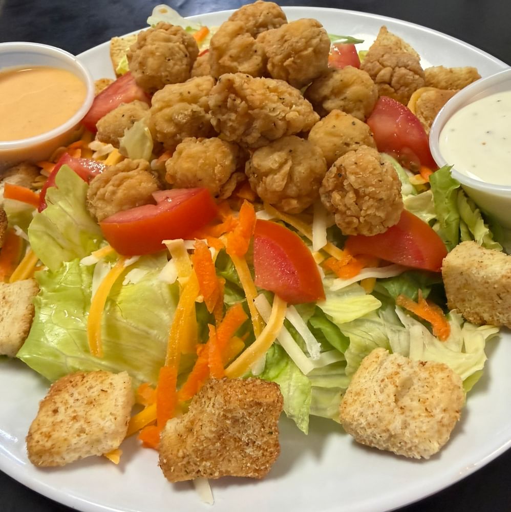 Crispy Popcorn Chicken Salad