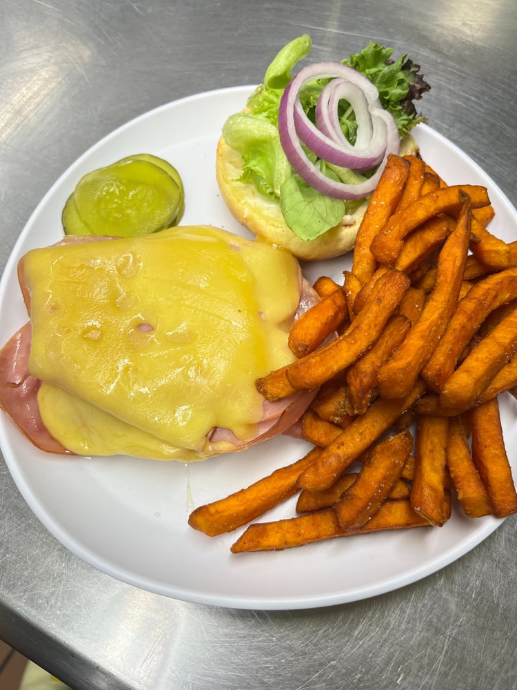 Grilled ham sandwich