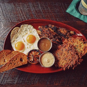 BLACKENED PERCH & EGGS