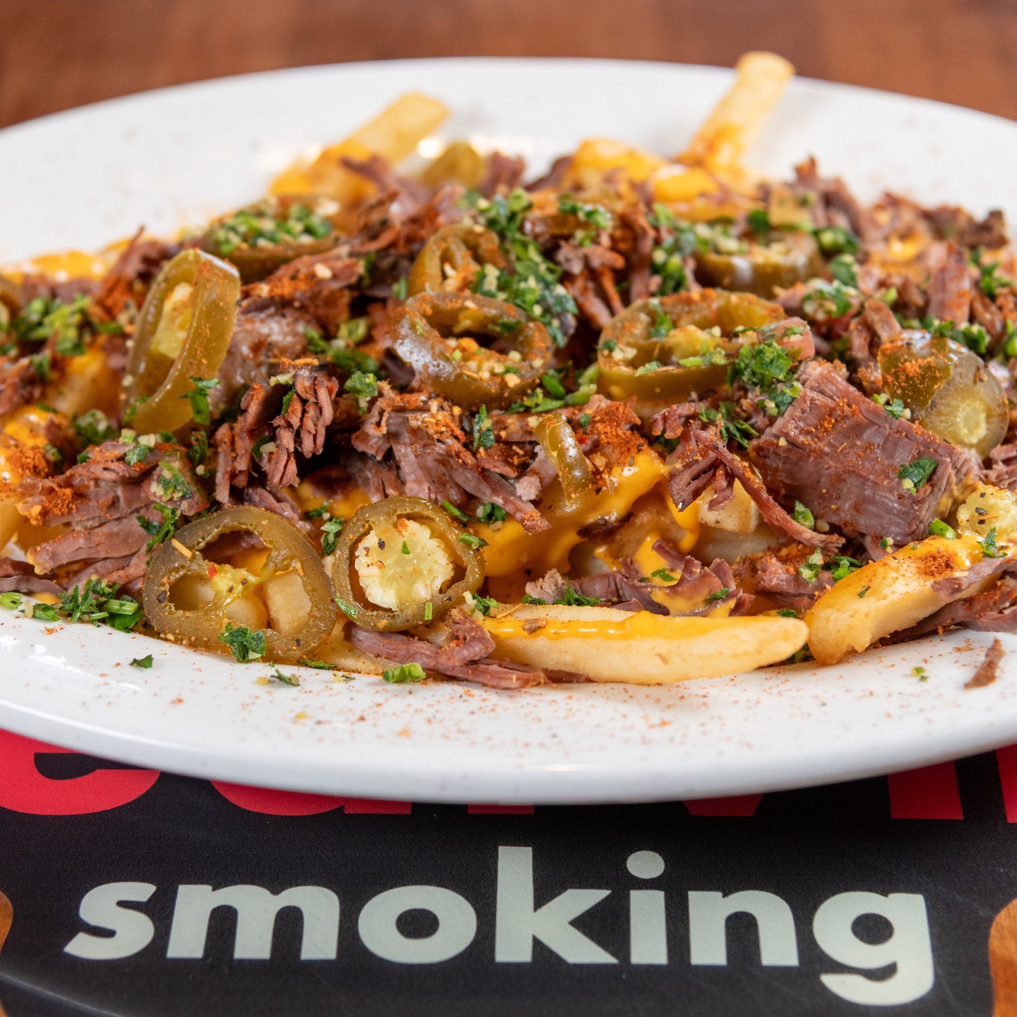 Chopped Beef Nacho Fries
