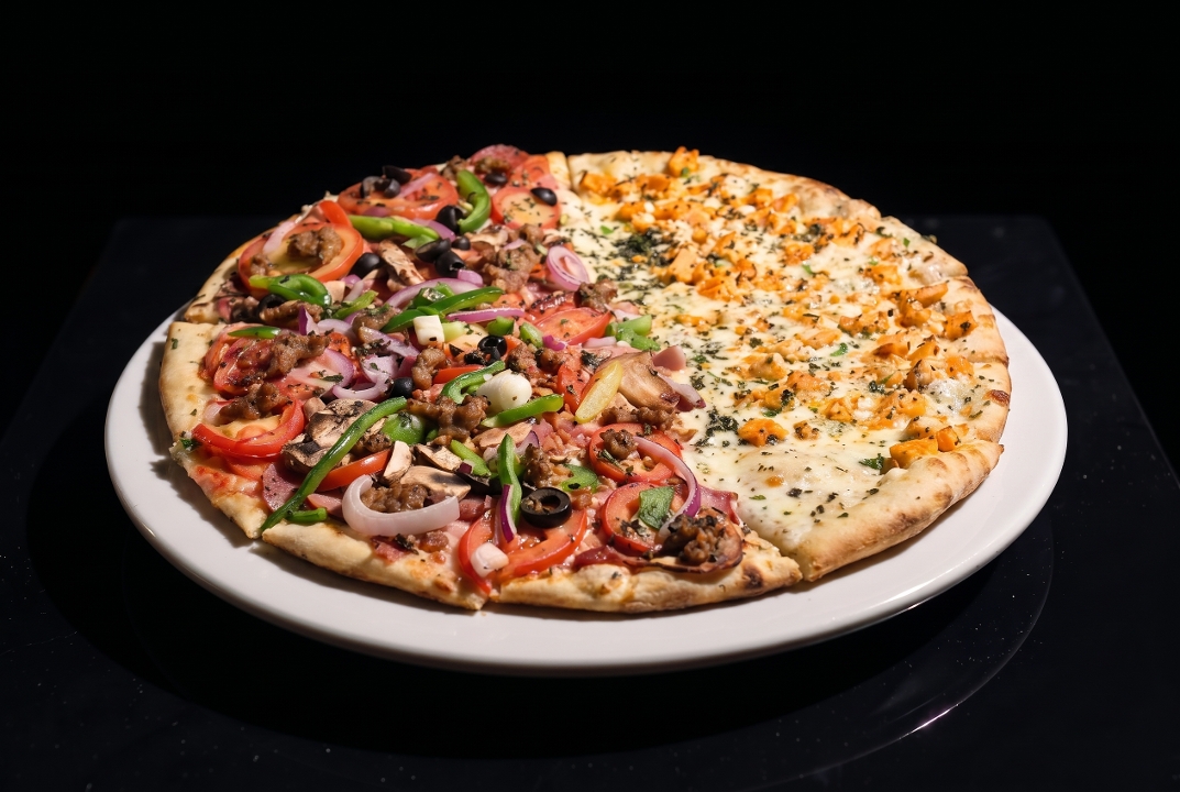 Personal 1/2 and 1/2 Pizza