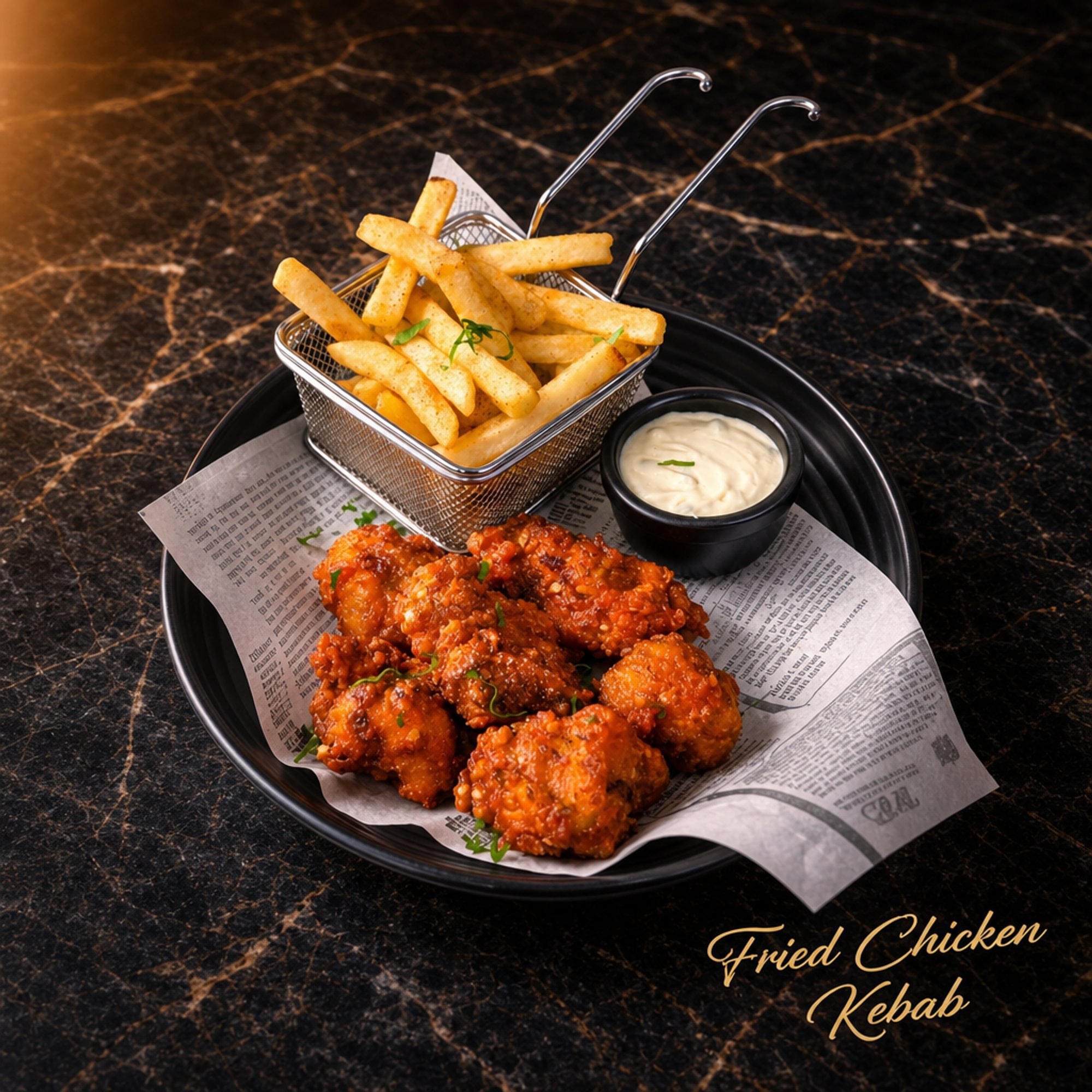 Fried Chicken Kebab