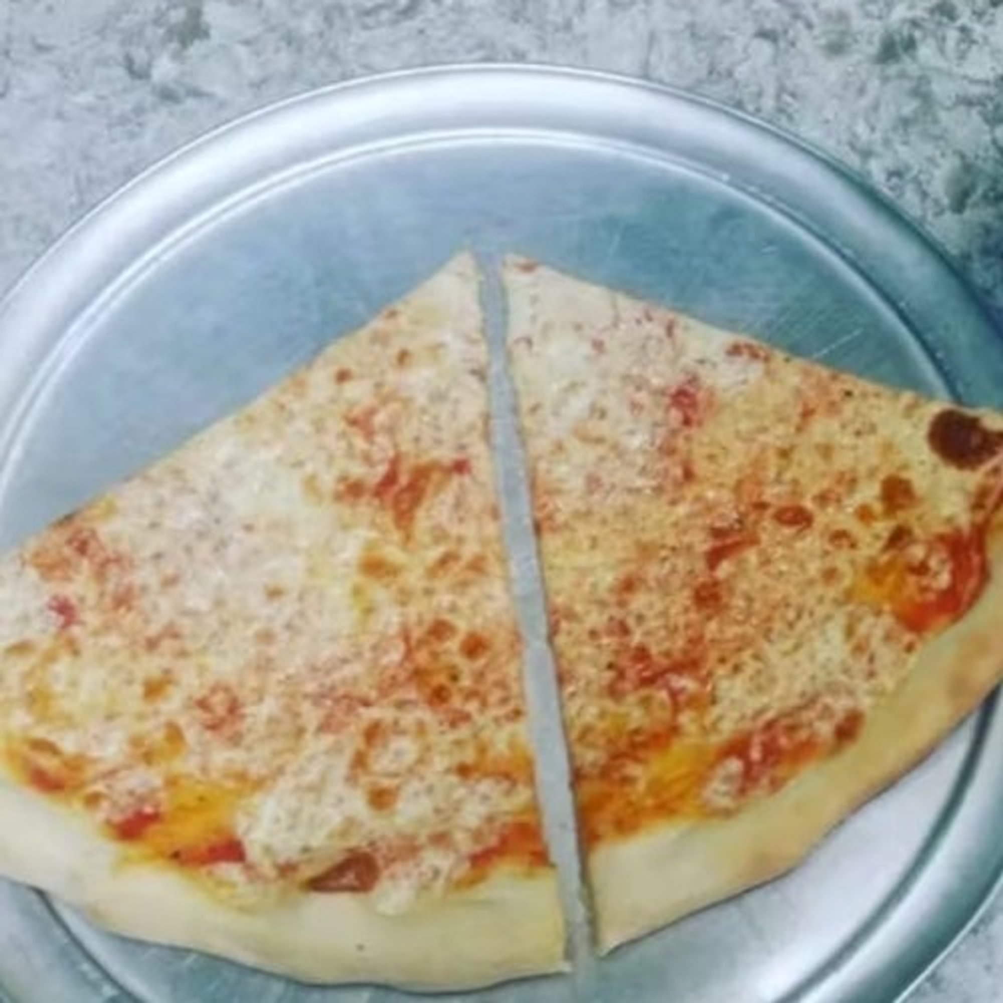 Two Cheese Pizza Slices Lunch and Can Soda