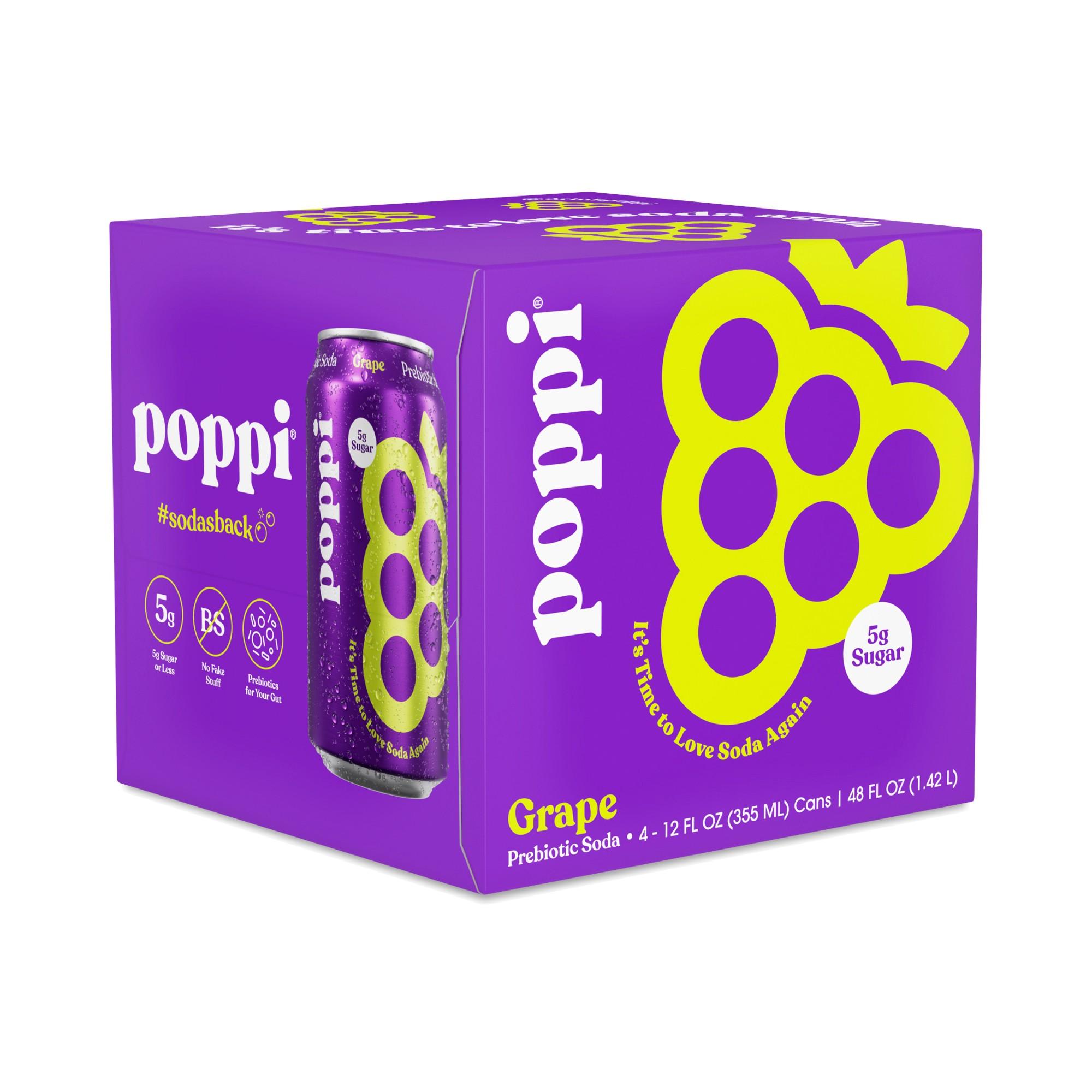 Poppi Grape 4pk cans