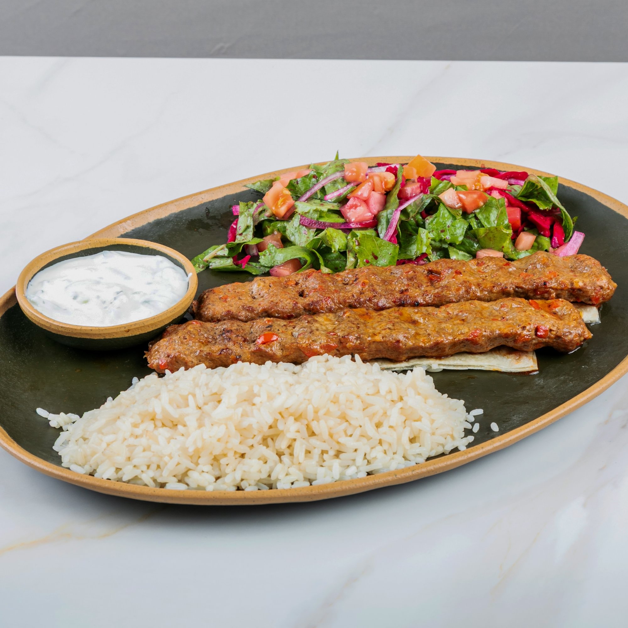 Adana Kebab Platter (Lamb)