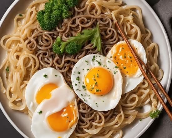 Combination Pan Fried Egg Noodles